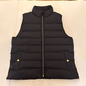 JCREW WOMEN'S BLACK PUFFER VEST SIZE L